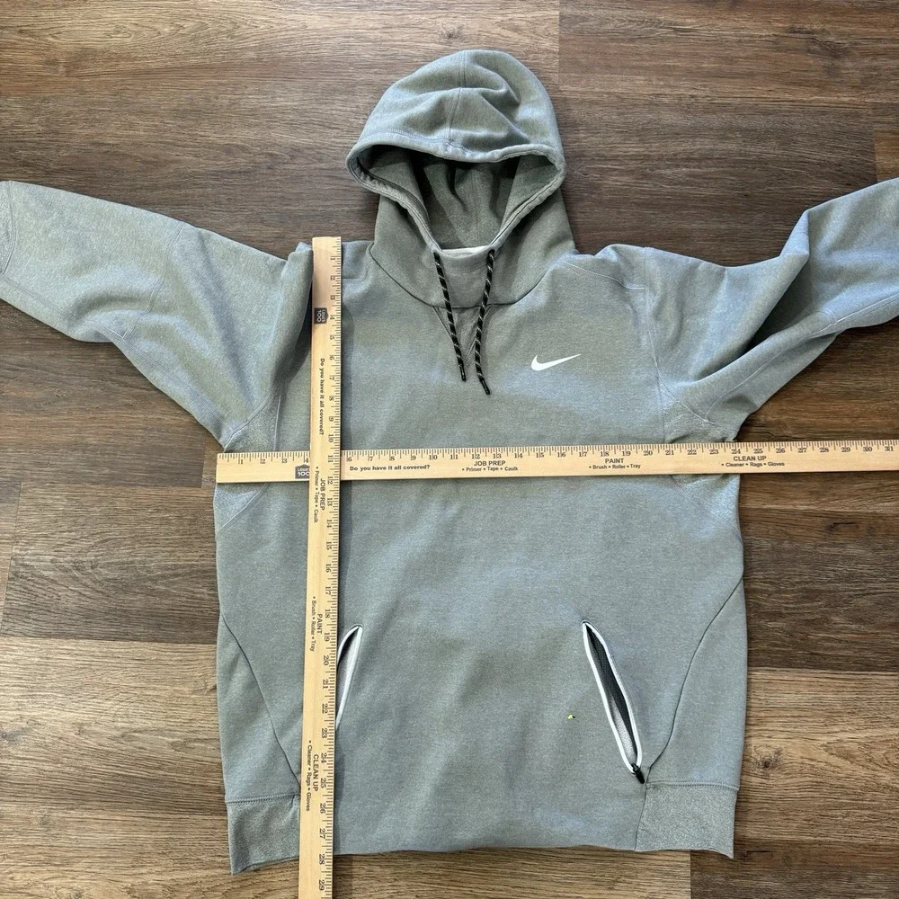 Nike Dri Fit Gray Pullover Hoodie Men's Sz L Therma Fit‎ Athlete